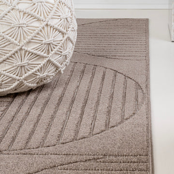 Nordby Geometric Arch Scandi Striped Area Rug